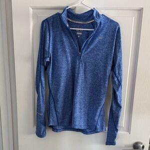 Nike Women's Heathered Blue Long Sleeve Tee